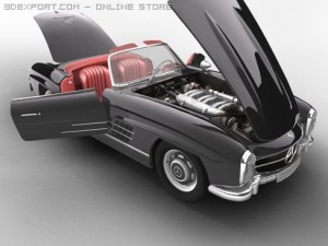 mercedesbenz 300 sl roadster 3D 模型