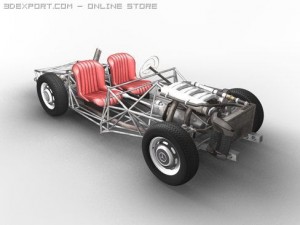 mercedesbenz 300 sl roadster 3D 模型