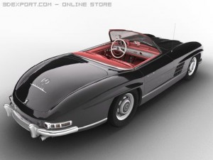 mercedesbenz 300 sl roadster 3D 模型