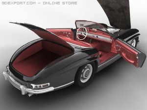 mercedesbenz 300 sl roadster 3D 模型