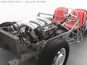 mercedesbenz 300 sl roadster 3D 模型