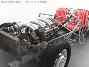 mercedesbenz 300 sl roadster 3D Model
