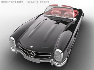 mercedesbenz 300 sl roadster 3D 模型