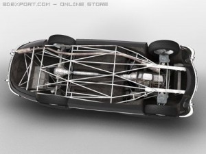 mercedesbenz 300 sl roadster 3D 模型