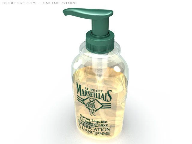 liquid soap 3D Model .c4d .max .obj .3ds .fbx .stl .blend 