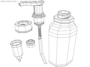 liquid soap 3D Model