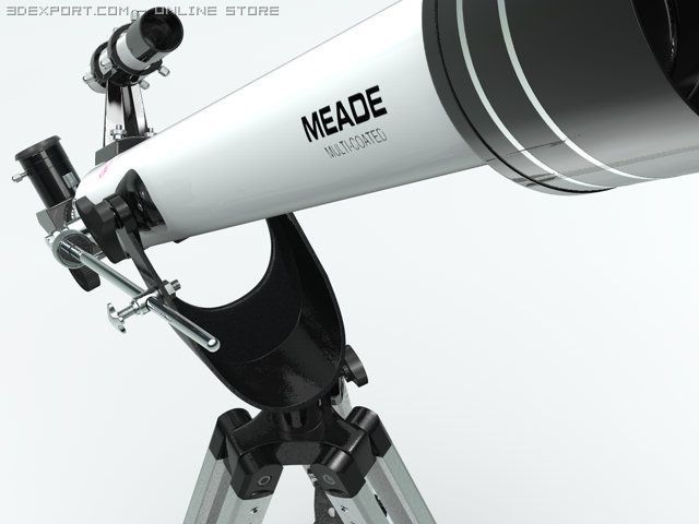 telescope 3D Model .c4d .max .obj .3ds .fbx .stl .blend 