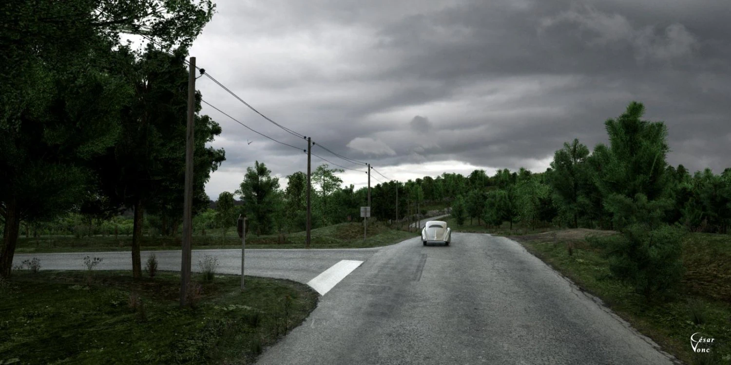 forest road 3D Model .c4d .max .obj .3ds .fbx .stl .blend 