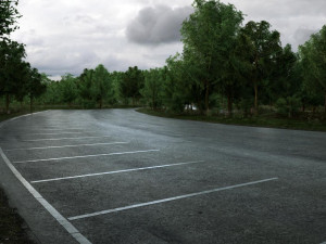 forest road Model 3D