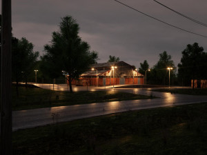 forest road Model 3D