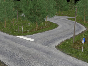 forest road Model 3D
