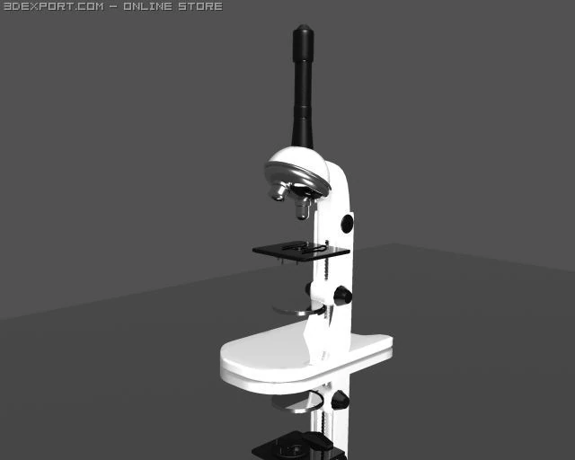 microscope 3D Model .c4d .max .obj .3ds .fbx .stl .blend