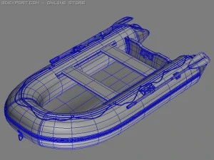 bateau gonflable en PVC Modèle 3D