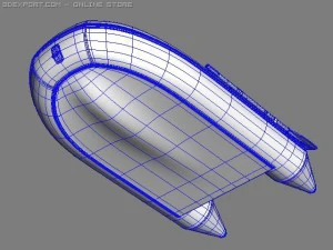 bateau gonflable en PVC Modèle 3D