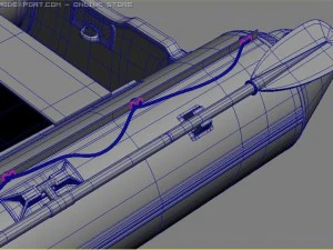 bateau gonflable en PVC Modèle 3D