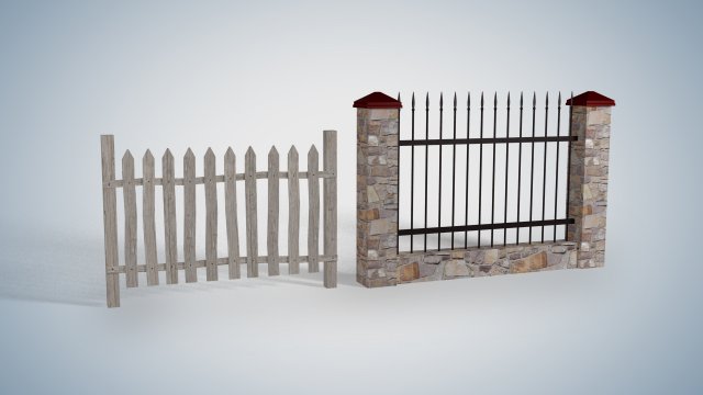 fence 3D Модель .c4d .max .obj .3ds .fbx .stl .blend 