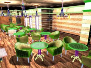 caf&eacute; Modèle 3D