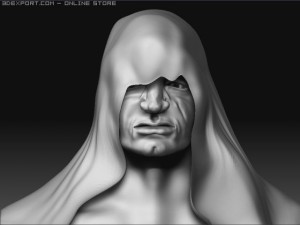 male head Model 3D