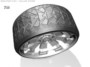t r wheel r1 Modèle 3D