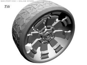 t r wheel r1 3D Model