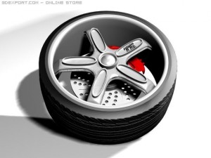 tr wheel r2 Modèle 3D