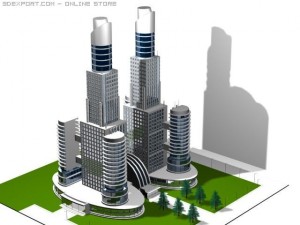 mega trade center 3D Model