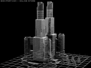 mega trade center 3D Model