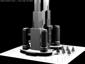 mega trade center 3D Model