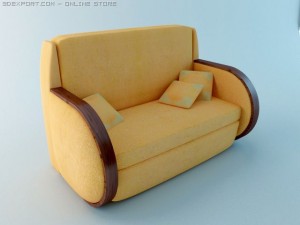 orange sofa 3D Model