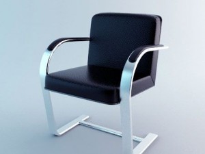 office leather armchair 3D Model