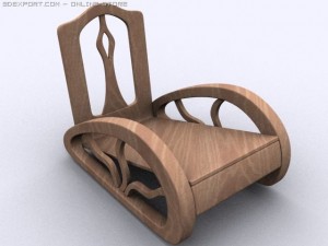 antique chair Model 3D