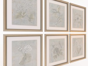 charlotte morgan silver leaf fresco flowers 3D-Modell