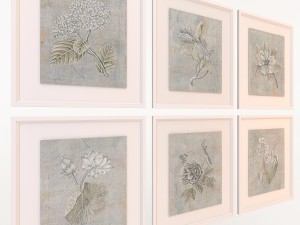 charlotte morgan silver leaf fresco flowers 3D-Modell