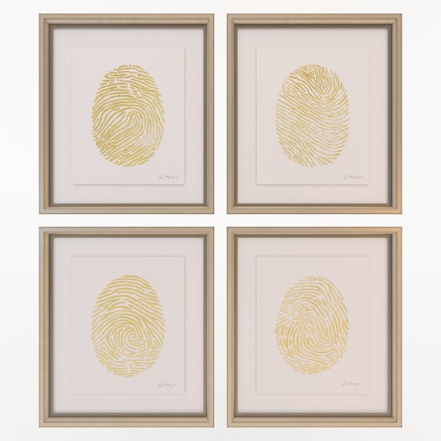 charlotte morgan hand painted gold fingerprints 3D-Modell .c4d .max .obj .3ds .fbx .stl .blend 