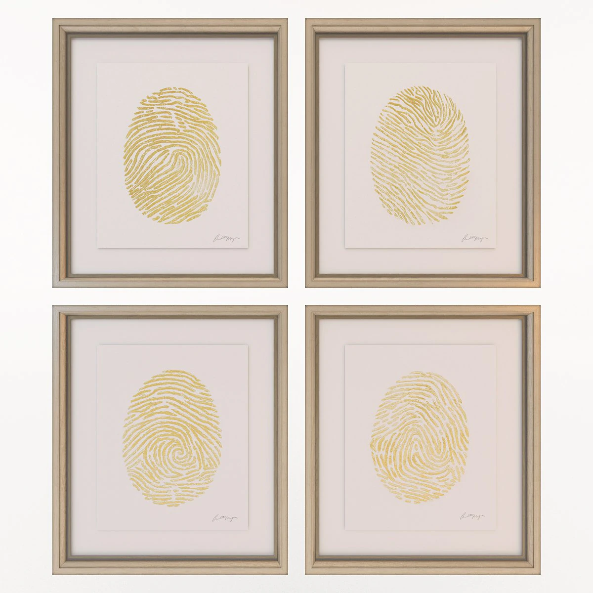 charlotte morgan hand painted gold fingerprints 3D Model .c4d .max .obj .3ds .fbx .stl .blend 