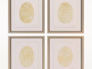 charlotte morgan hand painted gold fingerprints Model 3D