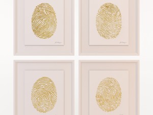 charlotte morgan hand painted gold fingerprints 3D-Modell