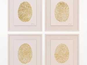 charlotte morgan hand painted gold fingerprints 3D Model