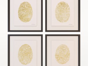 charlotte morgan hand painted gold fingerprints 3D-Modell