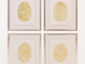 charlotte morgan hand painted gold fingerprints 3D-Modell