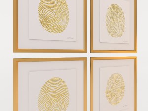 charlotte morgan hand painted gold fingerprints 3D-Modell
