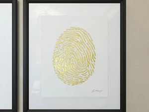 charlotte morgan hand painted gold fingerprints 3D Model
