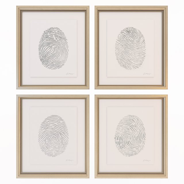 charlotte morgan hand painted silver fingerprints 3D-Modell .c4d .max .obj .3ds .fbx .stl .blend 