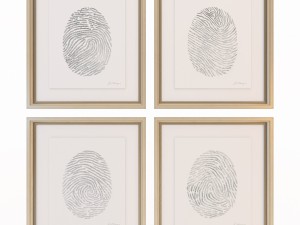 charlotte morgan hand painted silver fingerprints Model 3D