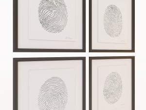 charlotte morgan hand painted silver fingerprints 3D-Modell
