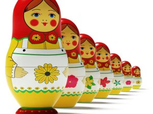 russian dolls 3D Model
