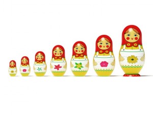 russian dolls 3D Model