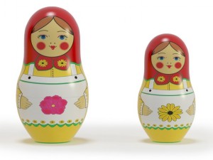 russian dolls 3D Model