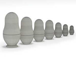 russian dolls 3D Model