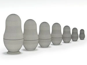 russian dolls 3D Model